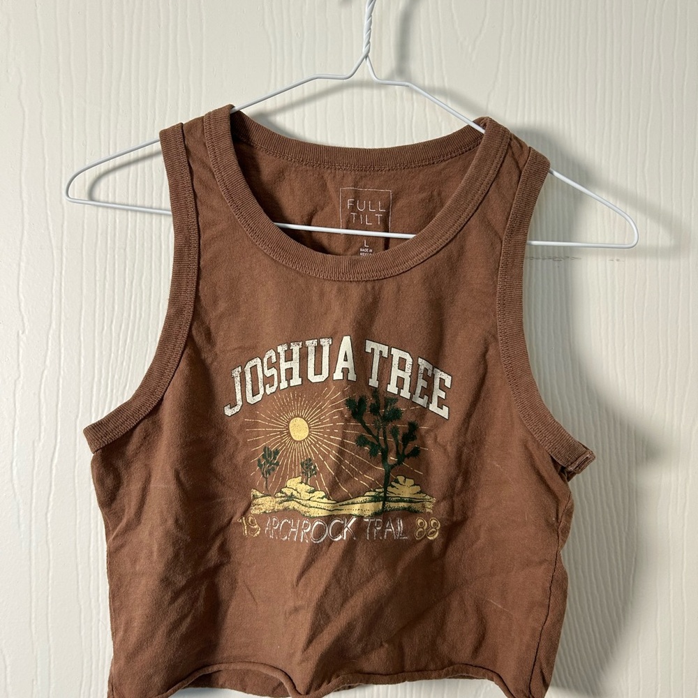 Brown Joshua Tree Crop Top